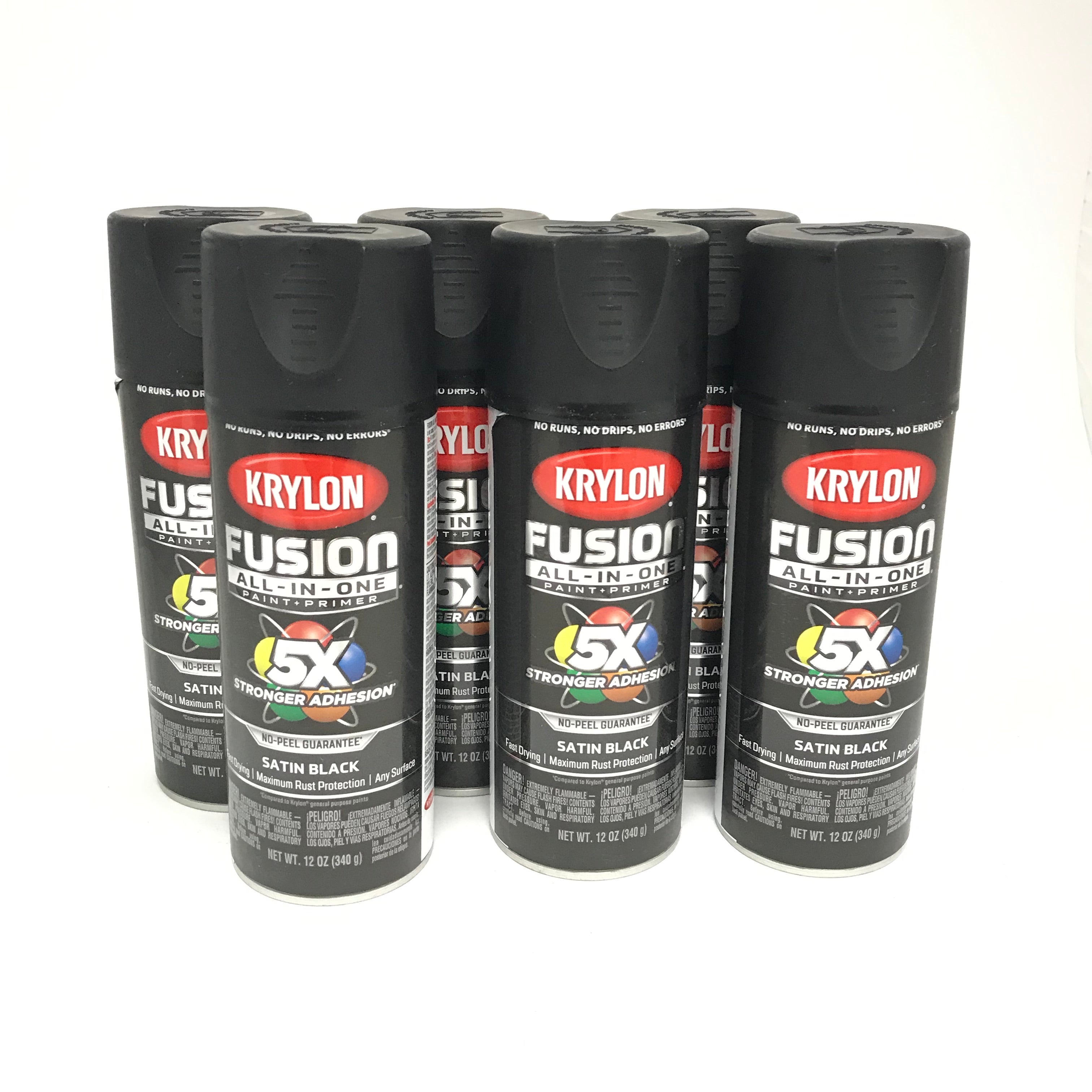 KRYLON 2732-4 PACK SATIN BLACK All-In-One Fusion Paint & Primer - No-P –  Heintz Sales